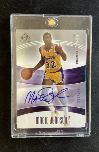 Magic Johnson Auto 2007-08 SP Game Used Significance /100 #SG-MJ Lakers HOF