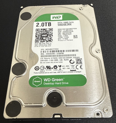 Western Digital WD20EZRX 2 TB (5400 RPM, 64 MB), 3022 Hours On, DCM: HHNNHT2CHB
