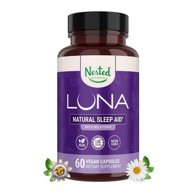 Nested Naturals Luna Sleep Aid - Non-Habit Forming 60 Count (Pack of 1) 