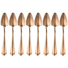 8Pcs Stainless Steel Grapefruit Spoons with Serrated Edge Utensils Rose Gold