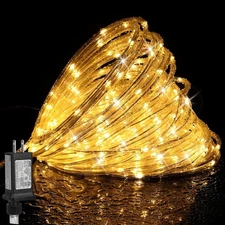 (New) Outdoor Rope Lights, 33FT 100LED Tube Lights with 8 33FT, Warm White