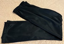 Vintage 80s Nike Men  s Sweat Pants Black Swoosh Track Nylon Size M Athletic