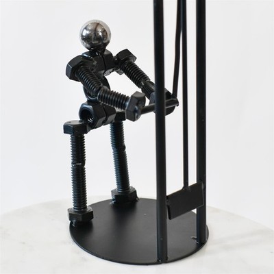 Der Trizeps Pull Down Altmetall Kunst Skulptur - 12 cm