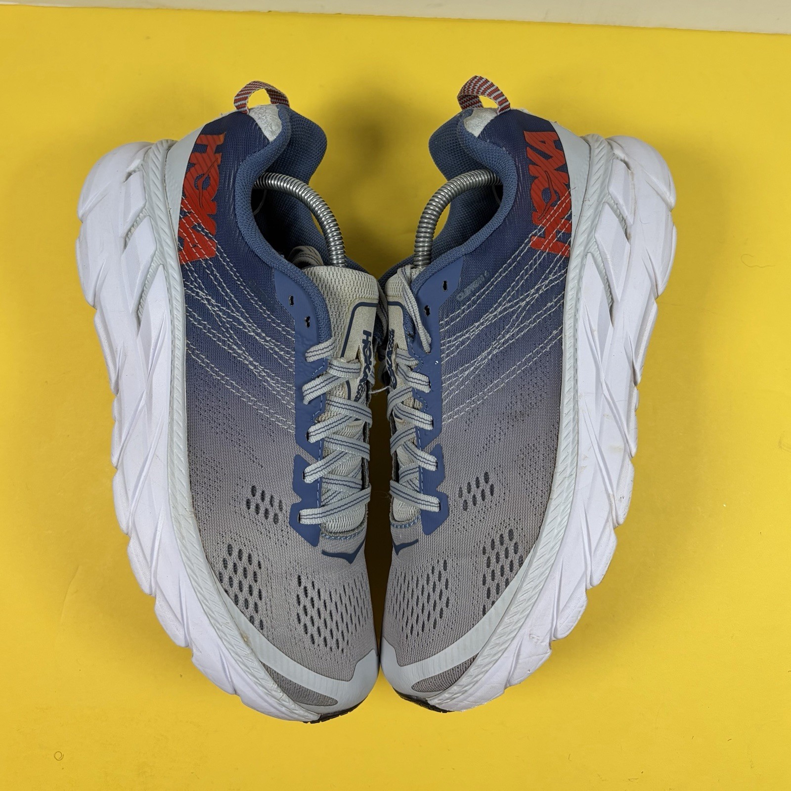 Hoka One One Clifton 6 1102873 PAMB Womens Sz 8 Running Sneakers Blue