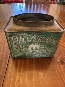 tuxedo tobacco Vintage Patterson’s Tin Pipe Cigarette Green Antique Advertising Tuxedo Tobacco Tin