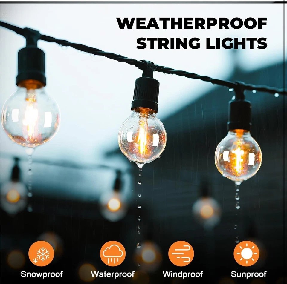 36 Pack G40 LED Replacement Bulbs  Shatterproof 1 Watt E12 LED Bulb for Outdoor - Image 4 of 4