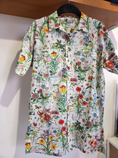 Gucci Vintage Flora Print Baumwolle Shirt 80e...