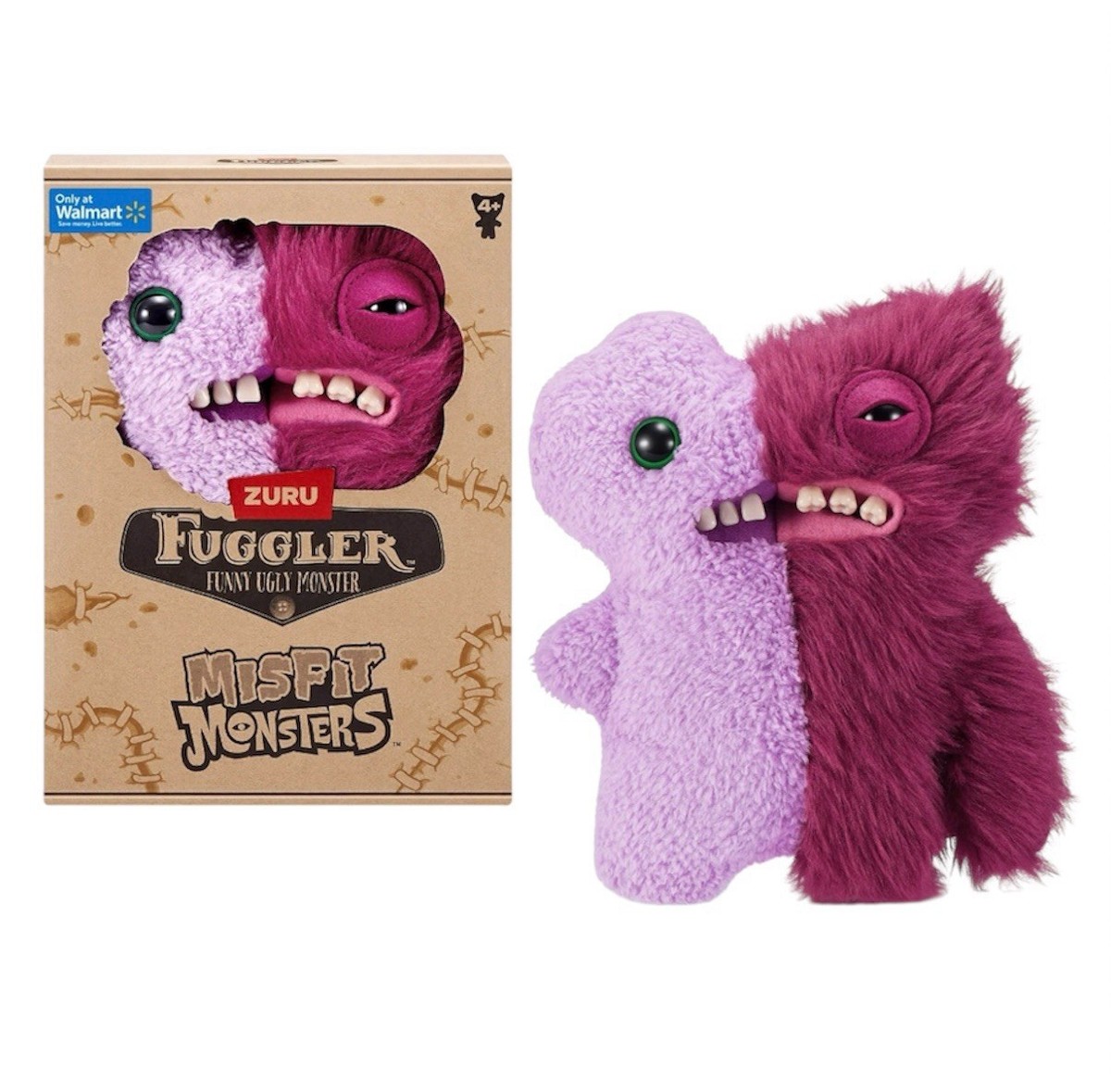 Fuggler Misfit Monsters Gaptooth Mcgoo & Wide Eyed 9-Inch Plush