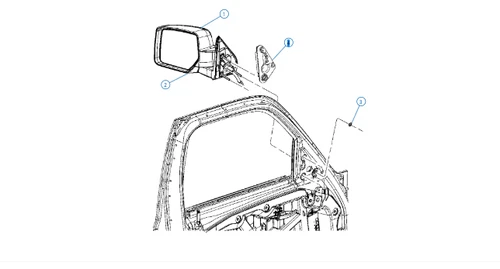 Left outside Mirror 2008-2012 Jeep Liberty