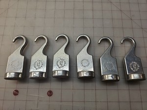  Lot Of 6 Taylor & Ng Track Rack Pot Pan Hooks All Aluminum Great Shape