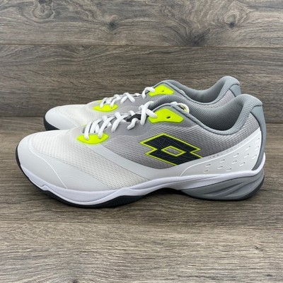 Lotto Mens 220551 BO2 Tennis Shoes White Grey Yellow Low Top Sneakers Size 13