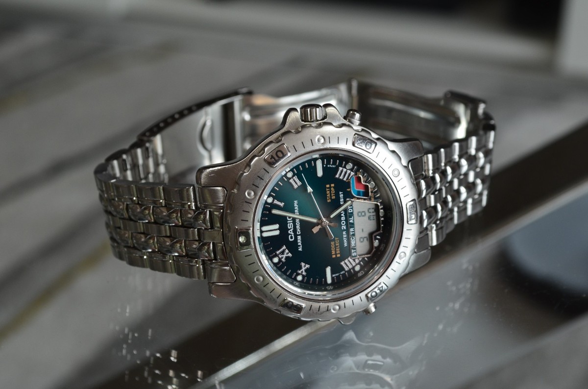 【CASIO】AD-723 90's スウォードフィッシュ メンテ済み CASIO AD-740 ANA/DIGI DIVERS WATCH STAINLESS MARLIN VINTAGE 1990s