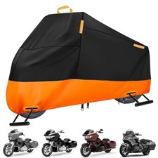 Motorcycle Cover Waterproof Outdoor, 300D Heavy Duty XXXL Fits up to 104" 