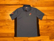 Domino's Pizza Gear Employee Polo Golf Blue Shirt - Mens Size Large