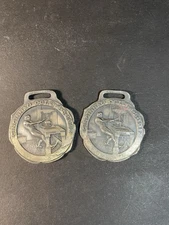 2 Ohio Printers Cost Convention & Exposition 1912 Watch Fobs Cincinnati