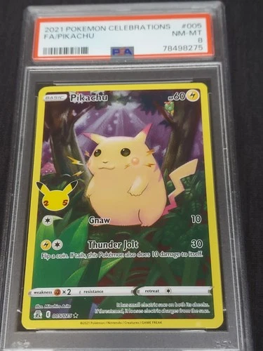 2021 Pikachu 005/025 Celebrations Holo 25th Anniversary PSA 8 💎