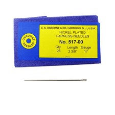 .S. Osborne Pack of 25 Harness Needles 517 517-00 Size 00 Made in USA