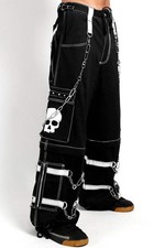 Tripp NYC Skull Bondage Pants Black/White 