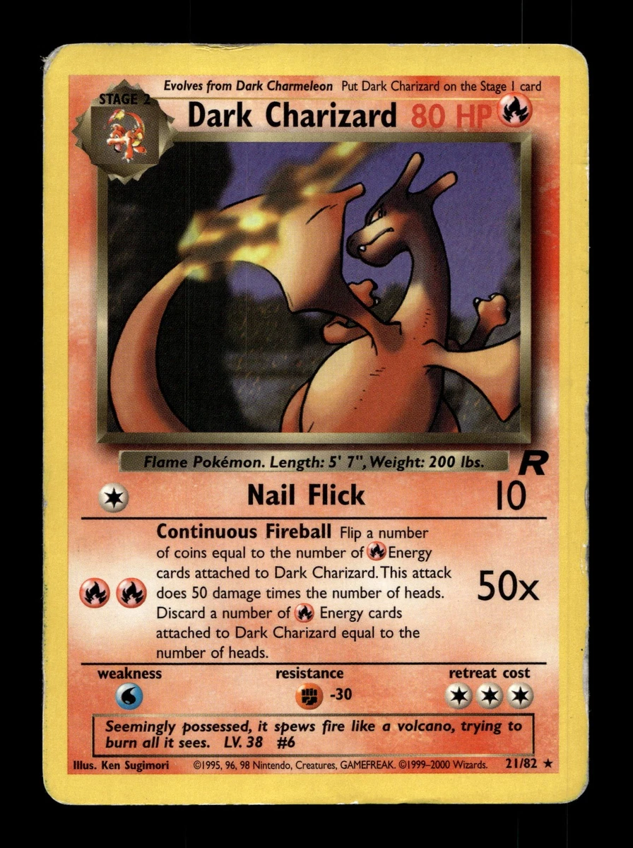 Darkness Charizard Pokémon TCG Rare Individual Collectible Card