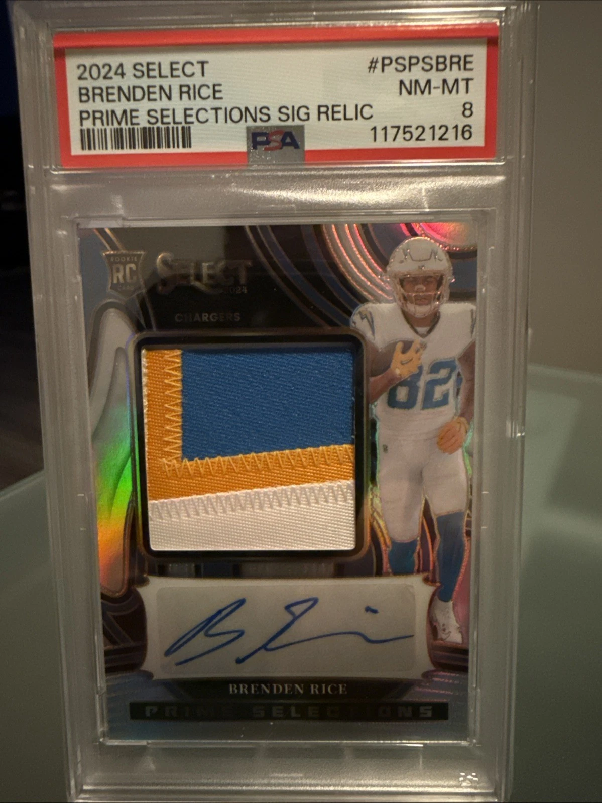 Brenden Rice Panini Select Prime Selections Signature Relics #PSPSBRE Base