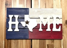 Texas Hand Crafted Wooden Art Work.
