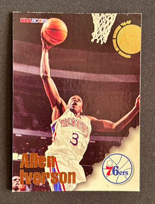 SkyBox Allen Iverson 1996-97 NBA Hoops #295 Rookie RC Basketball NBA 76ers