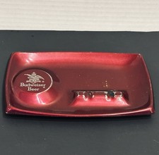 VTG Budweiser Bud Beer Ashtray Tobacco Bar Advertisement Metal Rectangle 6x4
