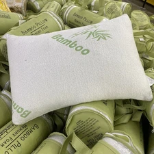 New Bamboo Memory Foam Pillow Bed Cool Comfort Queen Size Reduces Insomnia