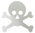 Skull & Crossbones Halloween Card Topper, Window Decoration, Trick or Treats x20