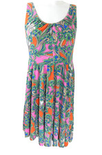 Anthropologie Lilka Women's Mediu Dres Seaglass Chemise Floral Paisley EUC