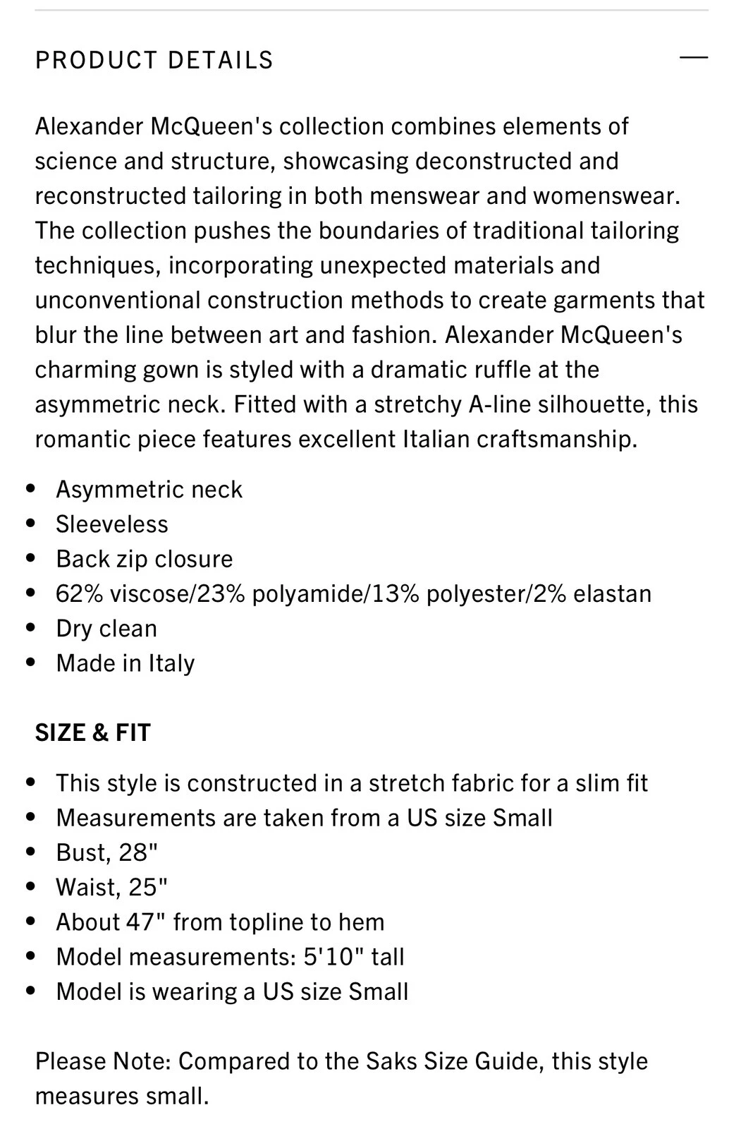 Abito midi Alexander McQueen rosa con volant monospalla piccolo nuovo senza etichette