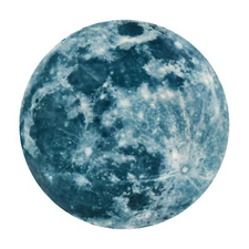 5-20cm 3D Large Moon Fluorescent Wall Sticker Removable Glow In The Dark Sticker