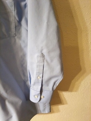 Stafford Shirt Men's XL Long Sleeve Button Down Light Blue Slim Fit 17-17 1/2 - Picture 8 of 12