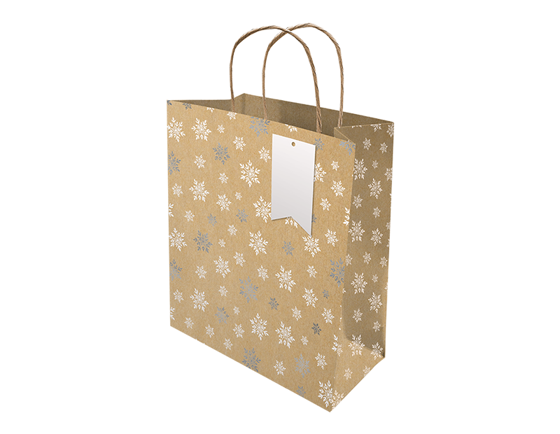 Christmas XMA5683 Medium Foiled Traditional Christmas Print Kraft Paper