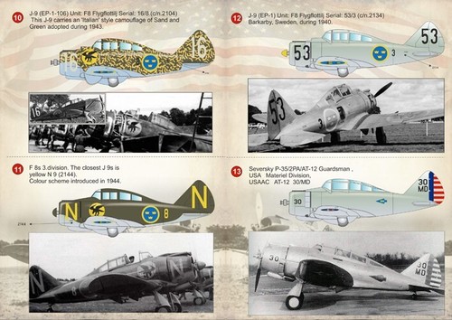 Print Scale 72-148 Decal for airplane 1:72 Seversky P-35 Waterslide decals - Picture 24 of 24