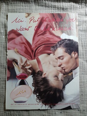 Werbepapier Parfum. Parfum Ad Coty - Hier von 1995 ANG