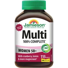 Jamieson 100% Complete Multivitamin for Women 50+ Cranberry Lutein 115pcs NEW