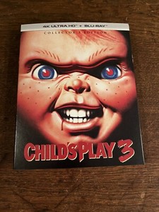 CHILD’S PLAY 3 SCREAM FACTORY 4K / BLU RAY SLIP COVER ONLY-Mint Condition Sleeve