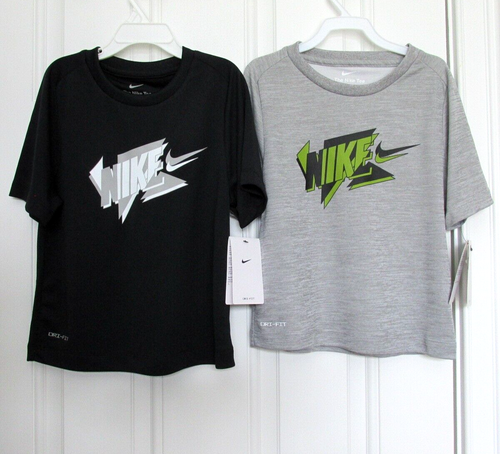 NEW LITTLE BOYS NIKE DRI-FIT GRAPHIC LIGHTWEIGHT SHORT-SLEEVE TEE T SHIRT $24