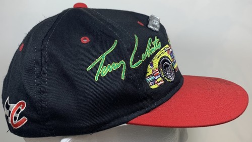 Vintage NASCAR Terry Labonte Hat Kellogg's Signature Cap 90s Pin Signed Racing - Picture 3 of 7