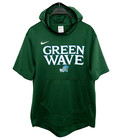 Tulane University Green Wave Nike Dri-Fit Short Sleeve Hoodie Sweatshirt Medium