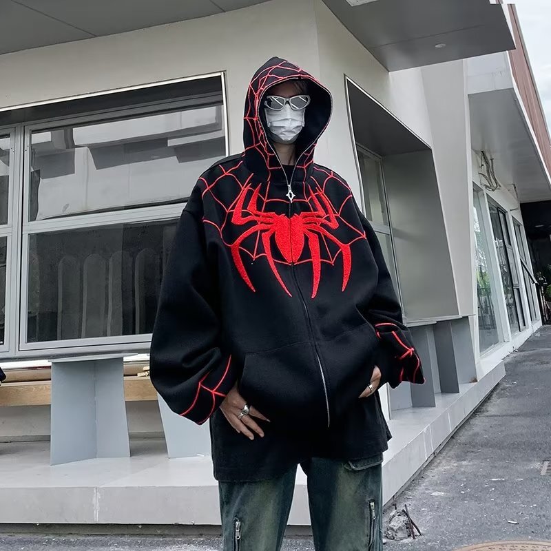 Spider-Man Unisex Oversized Hoodie Full Zip Hooded