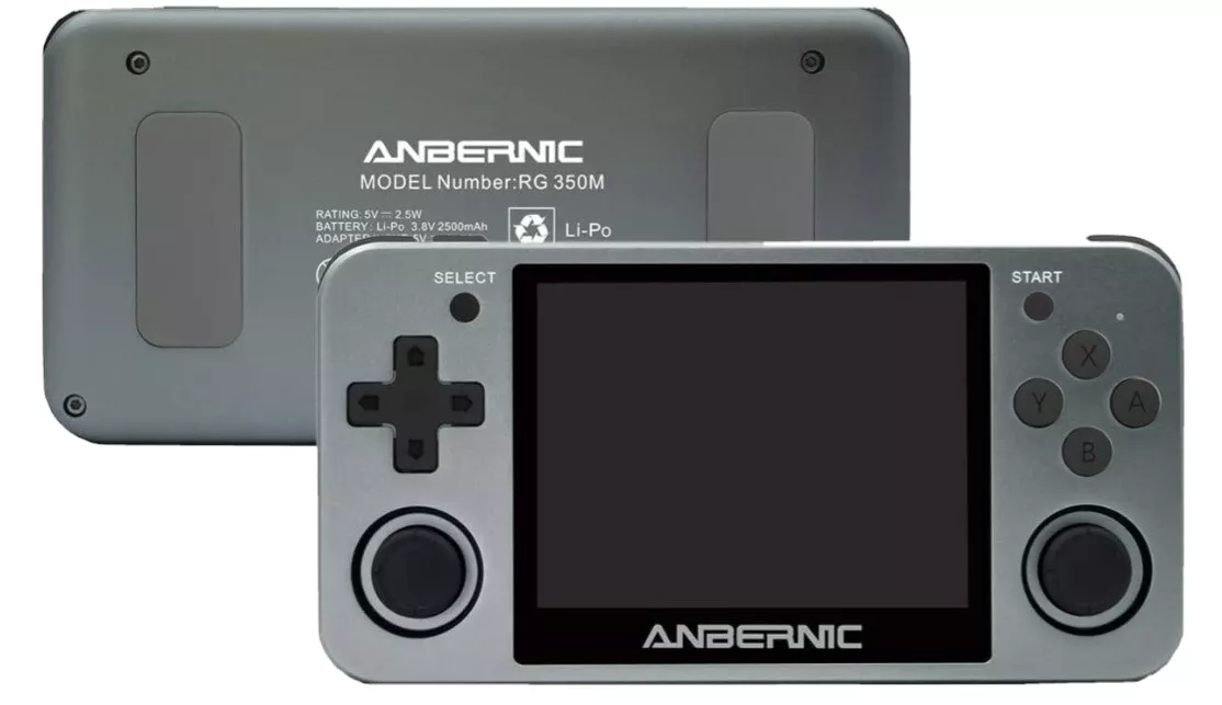 Anbernic RG350M (Gray) Handheld Retro Games (NES, SNES, Genesis, Etc.)  Console