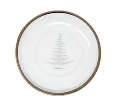Arte Italica Vetro Platinum Etched Tree Plate Set of 2 NEW without Box