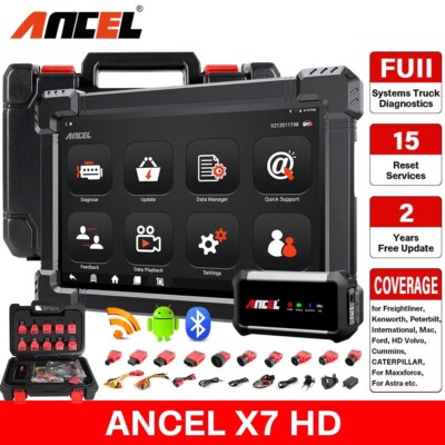 ANCEL X7 HD Heavy Duty Truck Scan Diagnostic Tool Full System EPB ABS DPF Reset