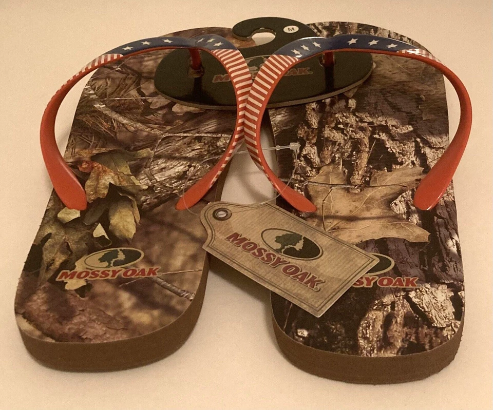 Par de chanclas para hombre MOSSY ROBLE camufladas bandera talla M (9-10) Foto 3 de 4