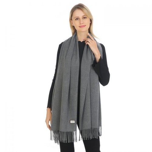 Women Scarf Pashmina Wool Thick Warm Plain Ladies Neck Shawl Head Wrap Scarves - Picture 64 of 83