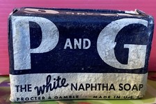 Jabón vintage P And G "El jabón de nafta blanca" de Procter And Gamble hecho en EE. UU.