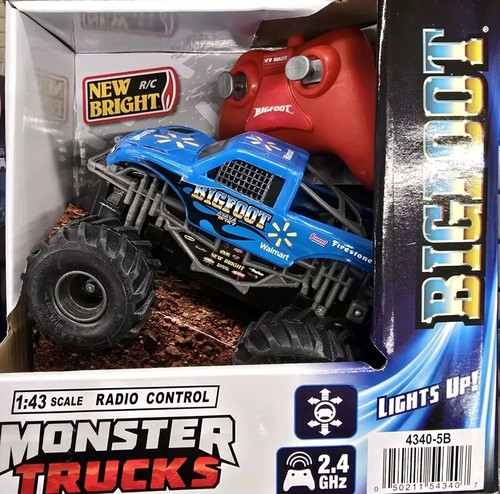 New Bright 1:43 RC BIGFOOT 4X4X4 Monster TruckRadioControlBlue W/ Lights - 第 1/4 張圖片