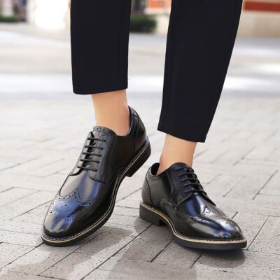 Asher Green AG1784 - Men's Genuine Leather Wing Toe Lace Up Oxford Shoes Asher Green AG1784 - Men's Genuine Leather Wing Toe Lace Up Oxford Shoes